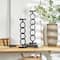 Dark Gray Metal Chain Link Geometric Candle Holder Set